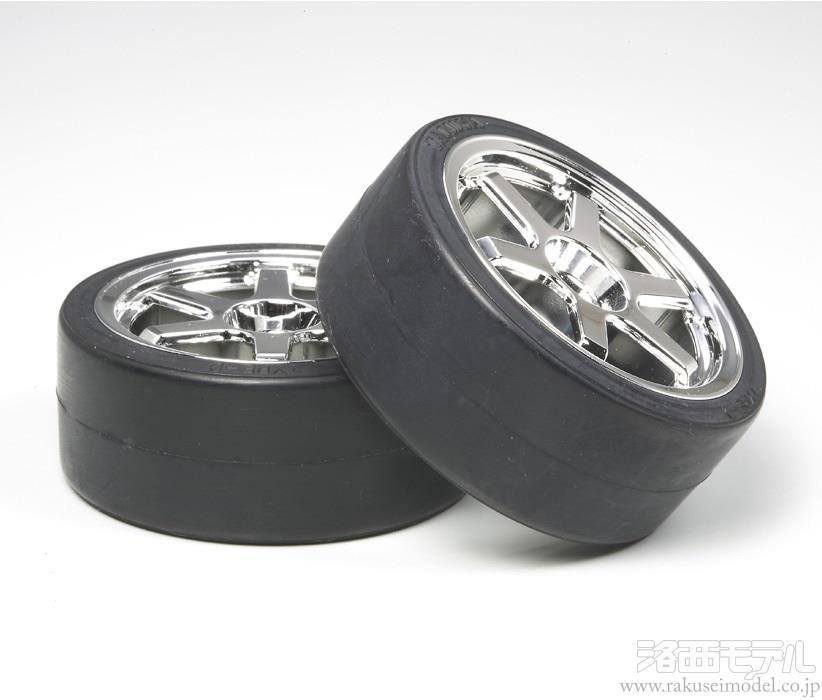 タミヤ 53960 メッキ6スポークホイール/ドリフトD2本(26MM+2