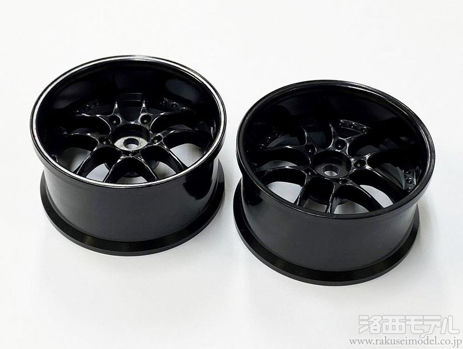ホイールセット スピードウェイパル トップライン ラジコンボディ OPTION No.1 No.1(オプションNo.1)/ZX03-BK/ホイール(ブラック