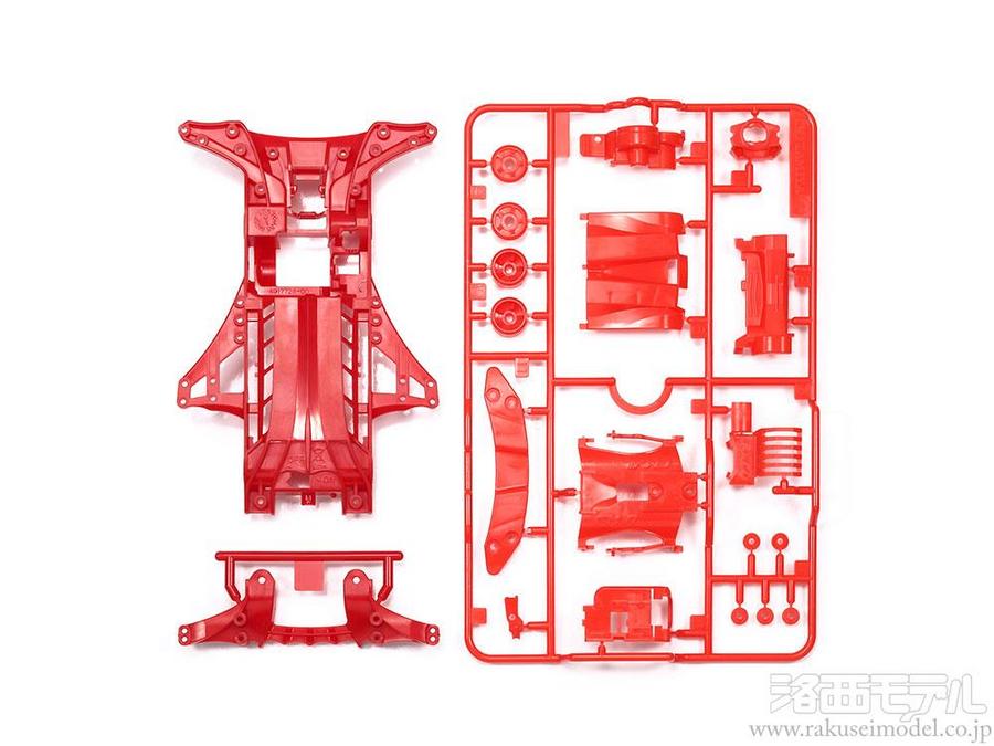 タミヤ（ミニ四駆） 95411 FM-A シャーシセット(レッド)【ミニ四駆特別