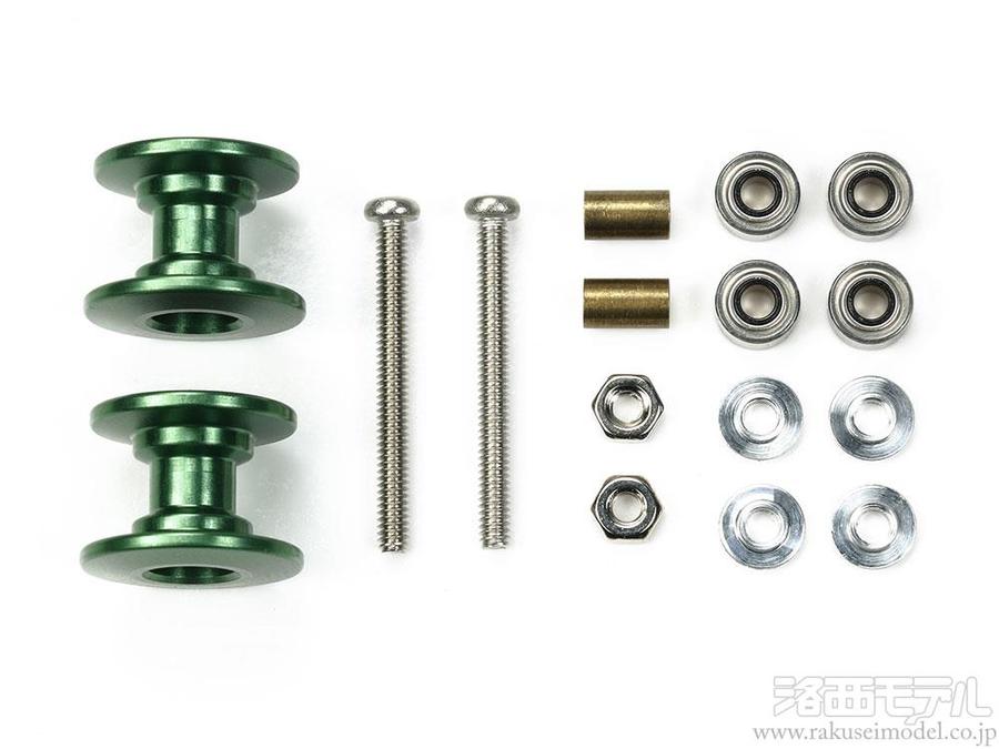 ミニ四駆　加工ローラーセット CNC加工 2段アルミローラーセット(13-12mm) #アルマイト #CNC