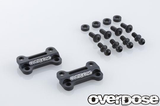 OVERDOSE OD2847 TC アルミフロントアッパーアームブラケット(GALM/ブラック)：ラジコン専門店 洛西モデル