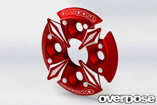OVERDOSE OD2669B スパーギヤサポートプレートTYPE-5(レッド