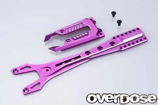 OVERDOSE OD3817 アルミアッパーシャーシセット (GALM) パープル