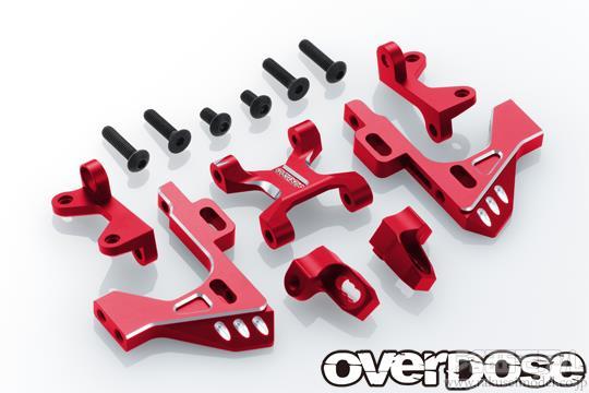 OVERDOSE OD3439 アルミフロントバルクヘッド TYPE-3 (GALM/レッド