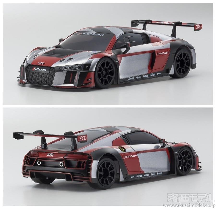 京商　ミニッツ　ASC Audi R8 LMS 50th限定版 メッキ仕上げ ミニッツRWDシリーズ Audi R8 LMS 2016 “Black/Red” レディ