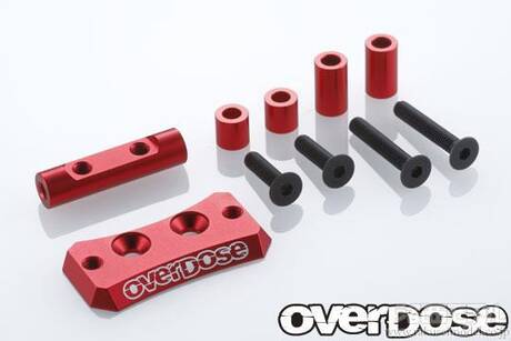 overdose アルミクーリングファンマウント　レッド od2442b アルミクーリングファンマウント (For Vacula II, GALM / レッド