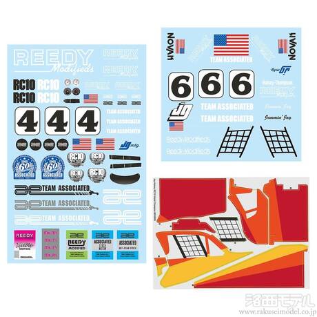 ASSOCIATED ELECTRICS AS6398 WCデカールシート(RC10 JAY HALSEY)：ラジコン専門店 洛西モデル